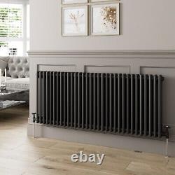 Traditional Colosseum Horizontal Double Bar Column Radiator 600x1460mm Black