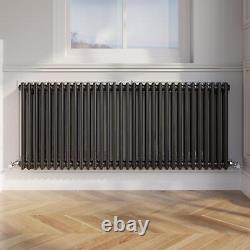 Traditional Colosseum Horizontal Double Bar Column Radiator 600x1460mm Black