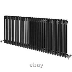 Traditional Colosseum Horizontal Double Bar Column Radiator 600x1460mm Black