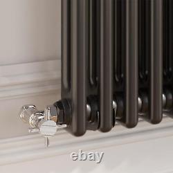 Traditional Colosseum Horizontal Double Bar Column Radiator 600x1460mm Black