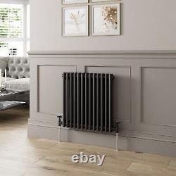 Traditional Colosseum Horizontal Double Bar Column Radiator 600x605mm Black