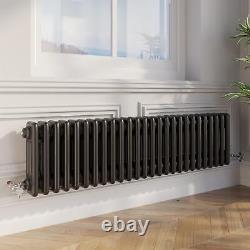 Traditional Colosseum Horizontal Triple Bar Column Radiator 300x1190mm Black