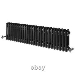 Traditional Colosseum Horizontal Triple Bar Column Radiator 300x1190mm Black