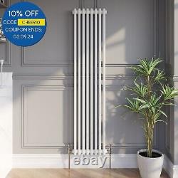 Traditional Colosseum Vertical Double Bar Column Radiator 1600 x 380mm White