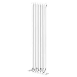 Traditional Colosseum Vertical Double Bar Column Radiator 1600 x 380mm White