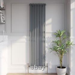 Traditional Colosseum Vertical Double Bar Column Radiator 1800x470mm Anthracite