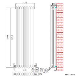 Traditional Column Radiator Vertical Cast Iron Central Heating 1800x470