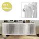 Traditional Column Radiators Horizontal Central Heating Cast Iron Style White #D