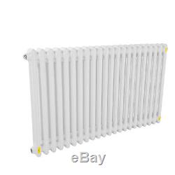 Traditional Column Radiators Horizontal Central Heating Cast Iron Style White #K