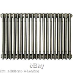 Traditional Column Radiators Raw Metal Horizontal Central Heating Rads Uk