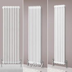 Traditional Column Radiators Vertical Cast Iron Style Central Heating Rads White