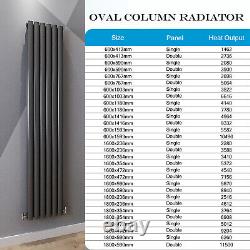 Traditional Flat Panel Central Heating Single & Double Radiator Anthracite