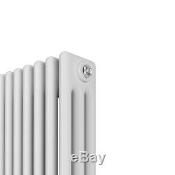 Traditional Oval 3 Column Radiators Horizontal Central Heating Cast Iron White