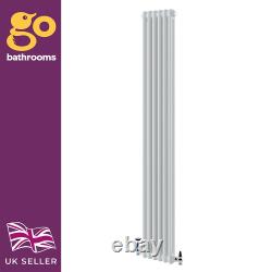 Traditional Vertical Double Column Radiator Central Heating Anthracite White