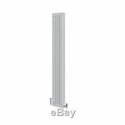 Traditional Vertical Triple Column Radiator Central Heating Anthracite White