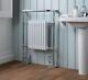 Traditional Victorian Column Bathroom Heated Towel Rail Radiator White/Chrome