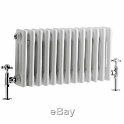 Traditional White Horizontal Designer 3 Column Radiator 300x605 Central Heating