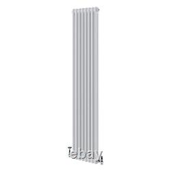Traditional White Radiator Utopia Double Panel Column Vertical Rad 1800x380mm