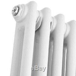 Traditional White Vertical Designer 2 Column Radiator 1500x203mm Central Heating