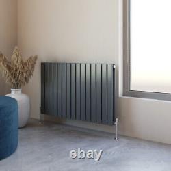 UK Flat Panel Oval Column H&V Radiator With FREE Anthracite Manual Valves