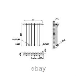 UK Flat Panel Oval Column Horizontal Vertical Radiator With FREE Manual Valves