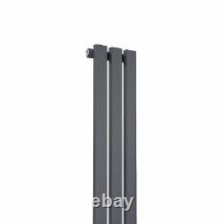 Vertical Column Designer Radiator Rectangle Panel Single Anthracite 1600x200 mm