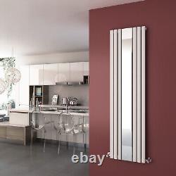 Vertical Designer Mirror White Radiator Oval Column Tall Upright Rads 1800 x 500