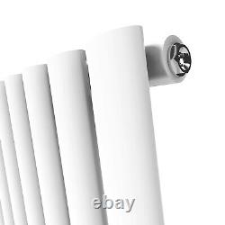 Vertical Designer Mirror White Radiator Oval Column Tall Upright Rads 1800 x 500