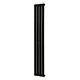 Vertical Designer Radiator Flat Panel Modern Heating Single Black 1600 x 274mm