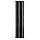Vertical Designer Radiator Flat Panel Modern Heating Single Black 1600 x 410mm