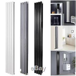 Vertical Designer Radiator Oval Column Double Central Heating Panel 1800mm Tall