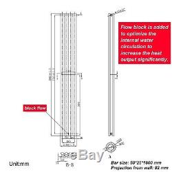 Vertical Designer Radiator Oval Column Tall Upright Central Heating Radiators