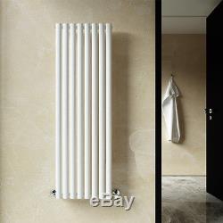 Vertical Designer White Flat Panel Oval Column Panel Central Heating Radiator