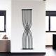 Vertical Designer Xcite Column Radiators Black Silver Central Heating Panel