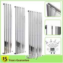 Vertical Flat Panel Column Designer Bathroom Central Heating Radiators Chrome