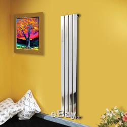 Vertical Flat Panel Column Designer Bathroom Central Heating Radiators Chrome