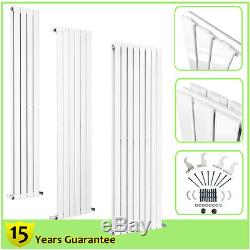 Vertical Flat Panel Column Designer Radiator Bathroom Central Heating Rad White