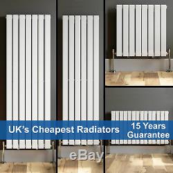 Vertical Flat Panel Column Designer Radiator Bathroom Central Heating Rad White
