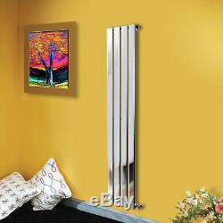 Vertical Flat Panel Designer Modern Chrome Bathroom Central Heating Radiator