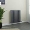 Vertical Horizontal Column Designer Flat Panel Heating Radiators White Dark Grey