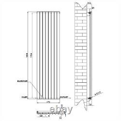 Vertical Horizontal Designer Bathroom Oval Column Radiator Anthracite Rad
