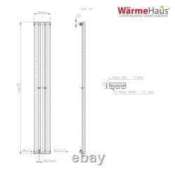 Vertical Horizontal Designer Flat Panel Heating Radiators Matt Grey Towel Rail