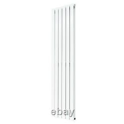 Vertical Modern Designer Tall Upright Flat Panel Radiator 1600x408mm Gloss White