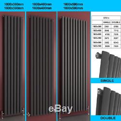 Vertical Oval Column Anthracite Radiators Double or Single Central Heat Designer
