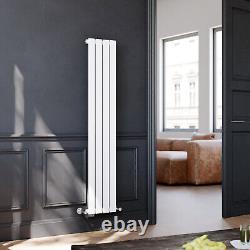 Vertical Radiator 1600 mm Flat Panel Oval Column Central Heating Rad With Valves