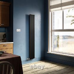 Vertical Radiator 1800 1600 Black Flat Panel Central Heating Tall Upright Rads