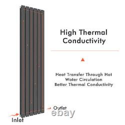 Vertical Radiator 1800 1600 Designer Flat Panel Oval Column Heating Tall Rad