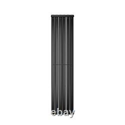 Vertical Radiator Black Flat Panel Central Heating Tall Single Rads 1800x272mm