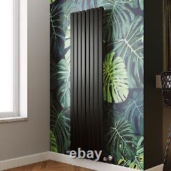 Vertical Radiator Black Flat Panel Central Heating Tall Single Rads 1800x544mm