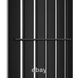 Vertical Radiator Black Single Flat Panel Tall Upright Rads 1600x408mm Bathroom